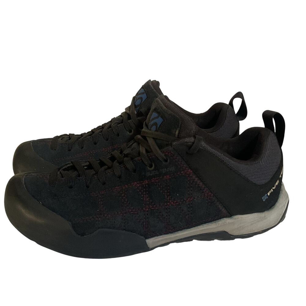 Five Ten BC0924 Trail Hiking Shoes Womens US 7.5 Black Plaid Lace Up Low Top